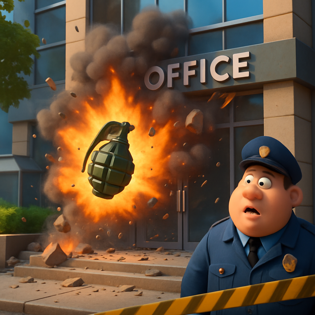 У офисного здания в Пафосе взорвалась ручная граната.