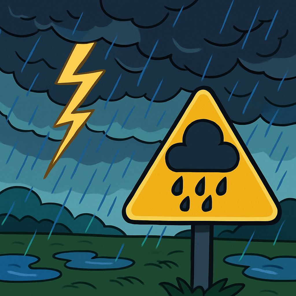 The Cyprus Meteorological Service has issued a 'yellow' warning for rain and strong thunderstorms, which will be in effect today from 21:00 until 21:00 on Monday.