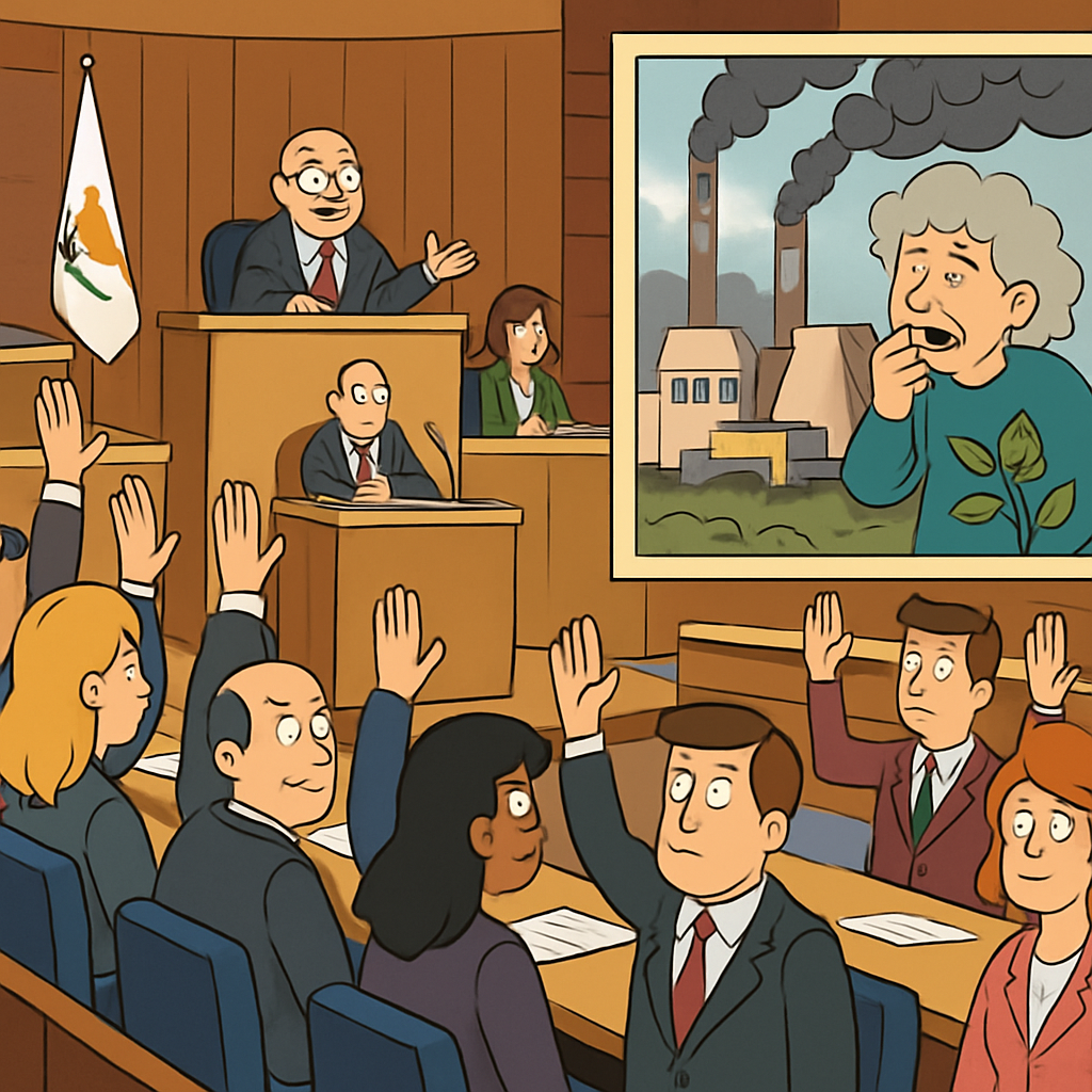 Пленарное заседание парламента Кипра одобрило закон о финансовой помощи для общин рядом с электростанцией Декелия.