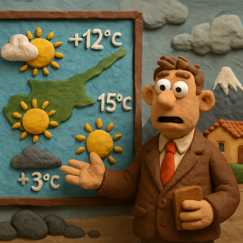 Сегодня на Кипре до +12С в глубине страны, +15С на побережье, +3С в горах.