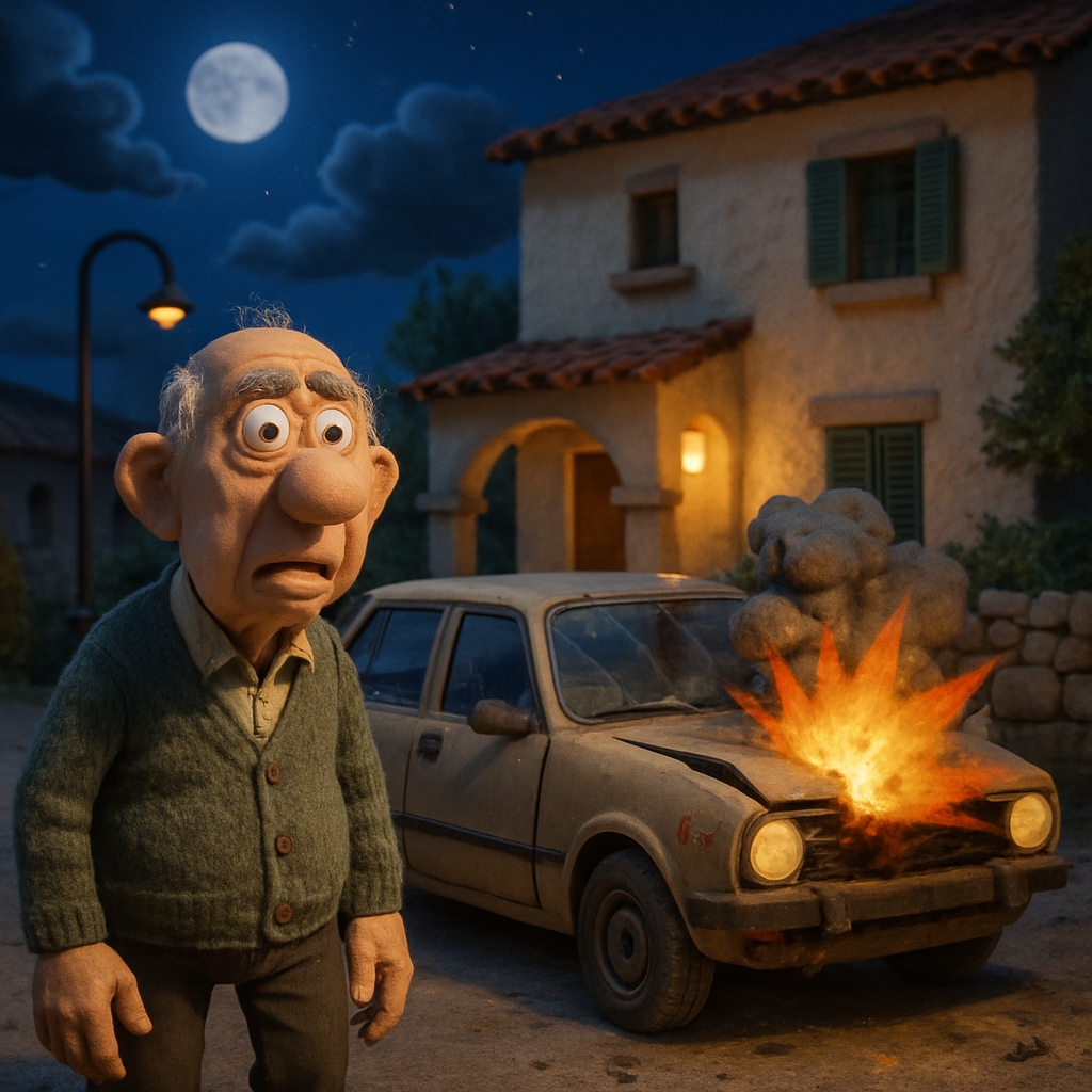 Ночью в Ларнаке произошел взрыв в автомобиле 75-летнего мужчины, который был припаркован у его дома в Камаресе