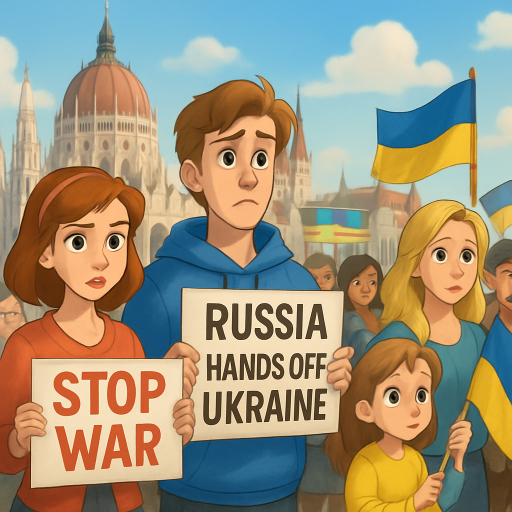 Las organizaciones civiles se reúnen en Budapest para conmemorar cuatro años de la invasión a gran escala de Rusia a Ucrania.