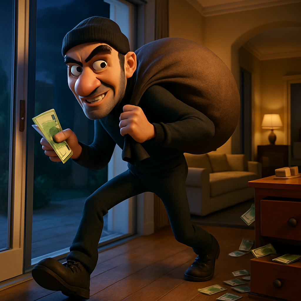 В Куклии, Пафос, взломщик ограбил жилой дом на сумму в тысячи евро.