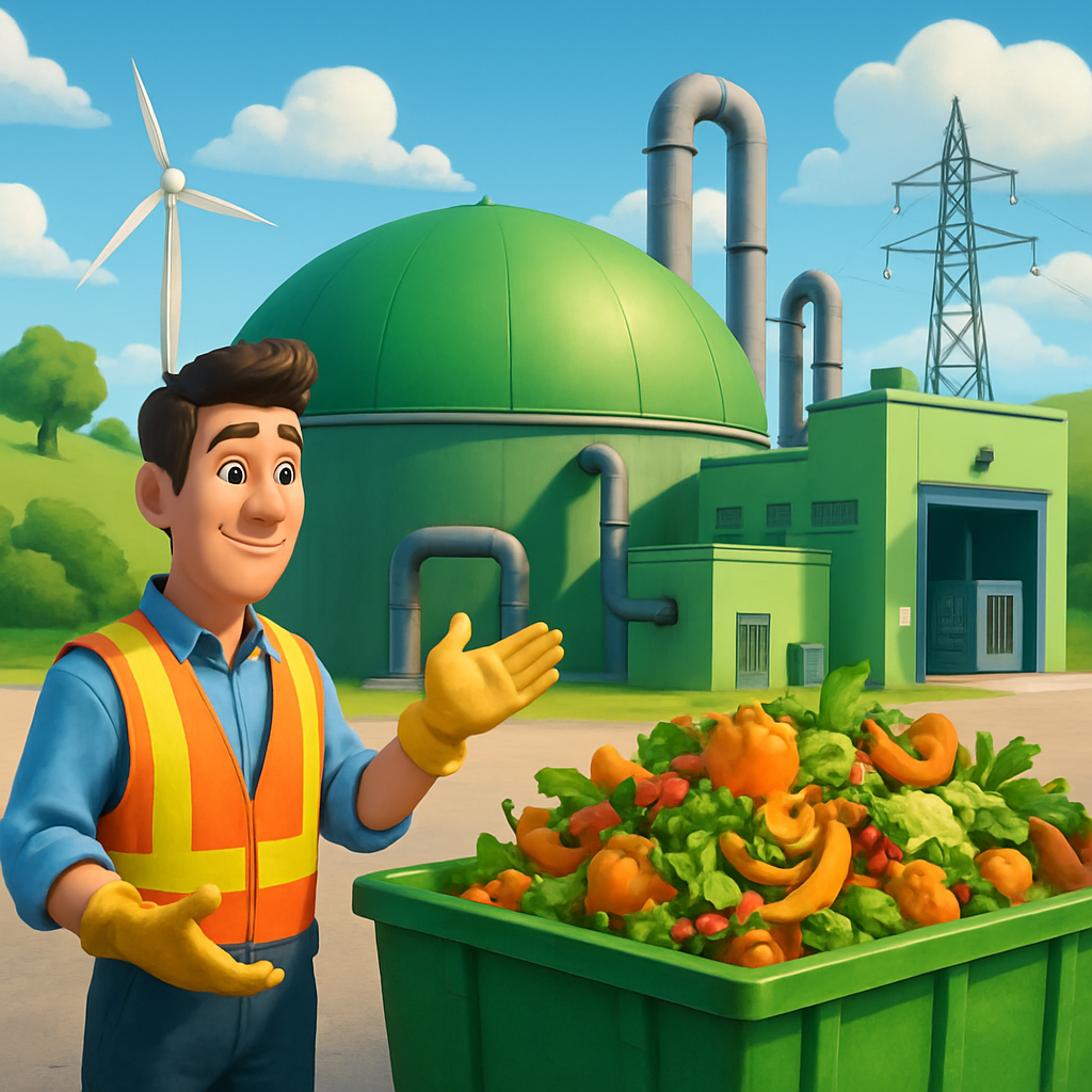 В Пафосе появится новая частная установка, которая будет преобразовывать органические отходы в биогаз, а затем в электричество.