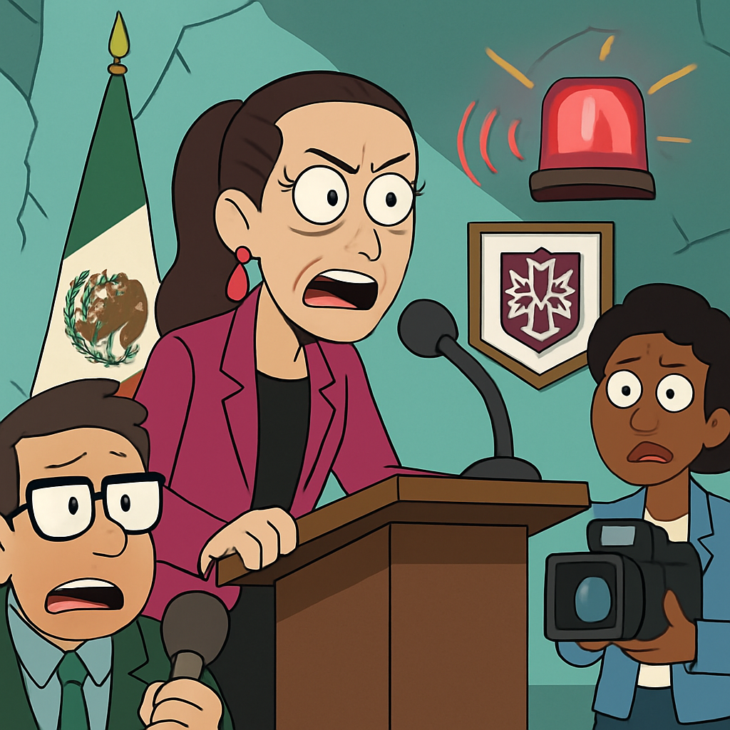 The quake interrupted President Claudia Sheinbaum's first press briefing of the new year as seismic alarms sounded.