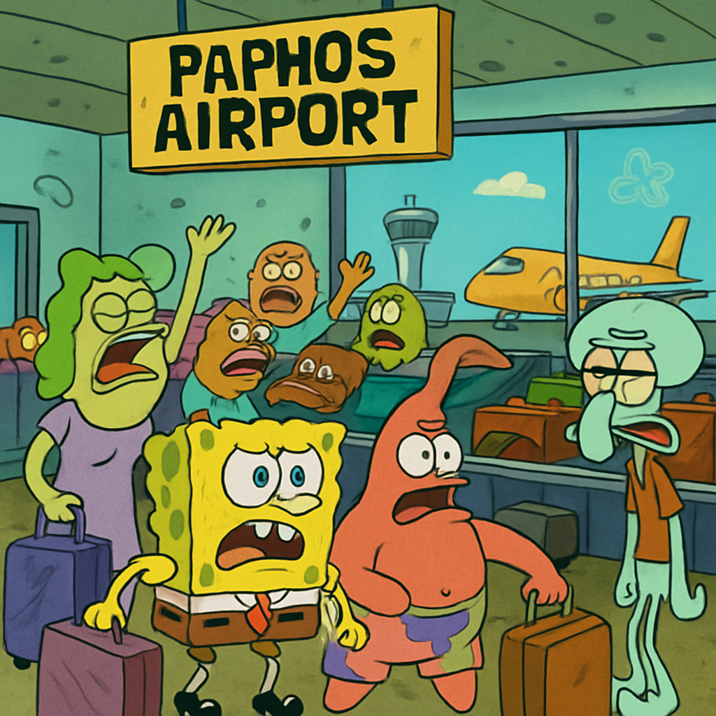 Сегодняшний коллапс в аэропорту Пафоса.