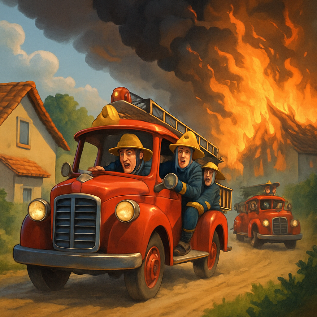 Пожарные машины с трудом добираются до места пожара, который бушует с 10 утра в районе Пафоса.