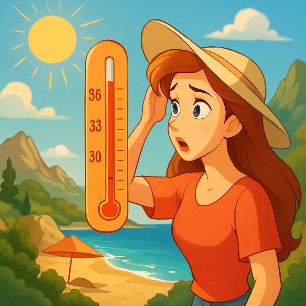 В субботу на Кипре до +36С во внутренних районах, около +33С на побережье, +30С в горах.