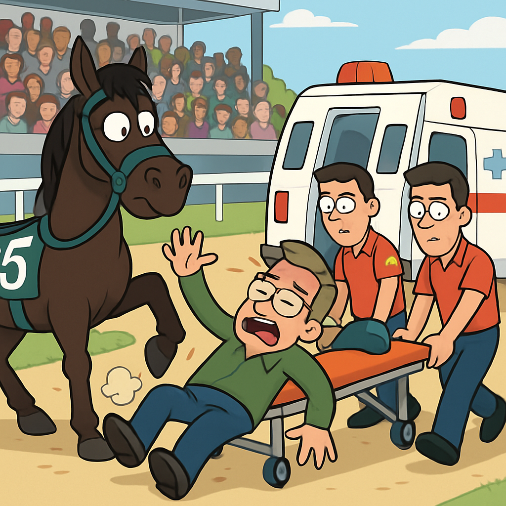 Перед началом скачек на ипподроме в Никосии лошадь нанесла травму человеку.