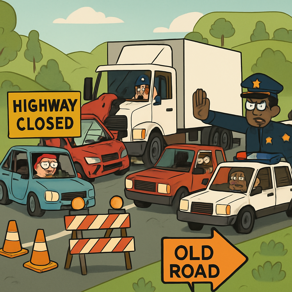 Из-за серьезного ДТП закрыто шоссе Лимассол-Никосия в районе Кофину.