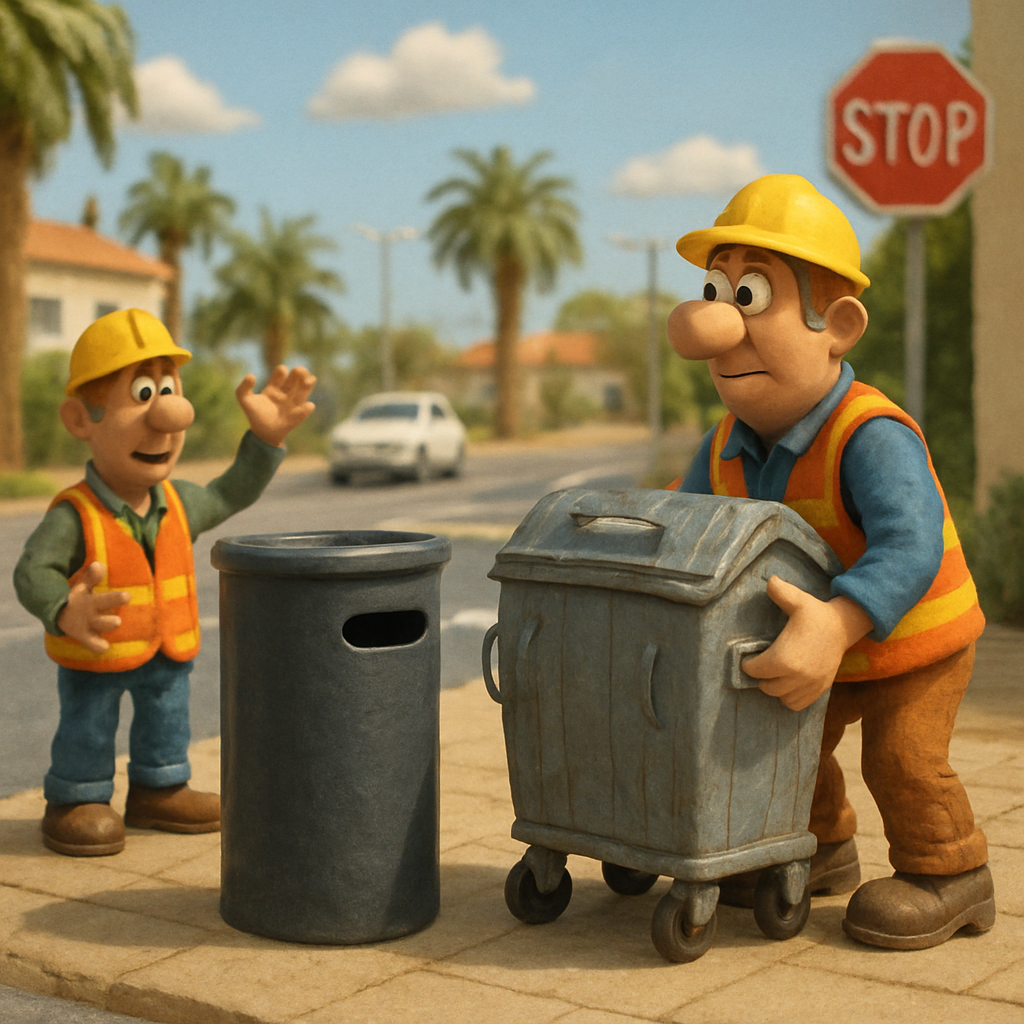 В Айя-Напе на Нисси авеню начали замену старых мусорных баков.