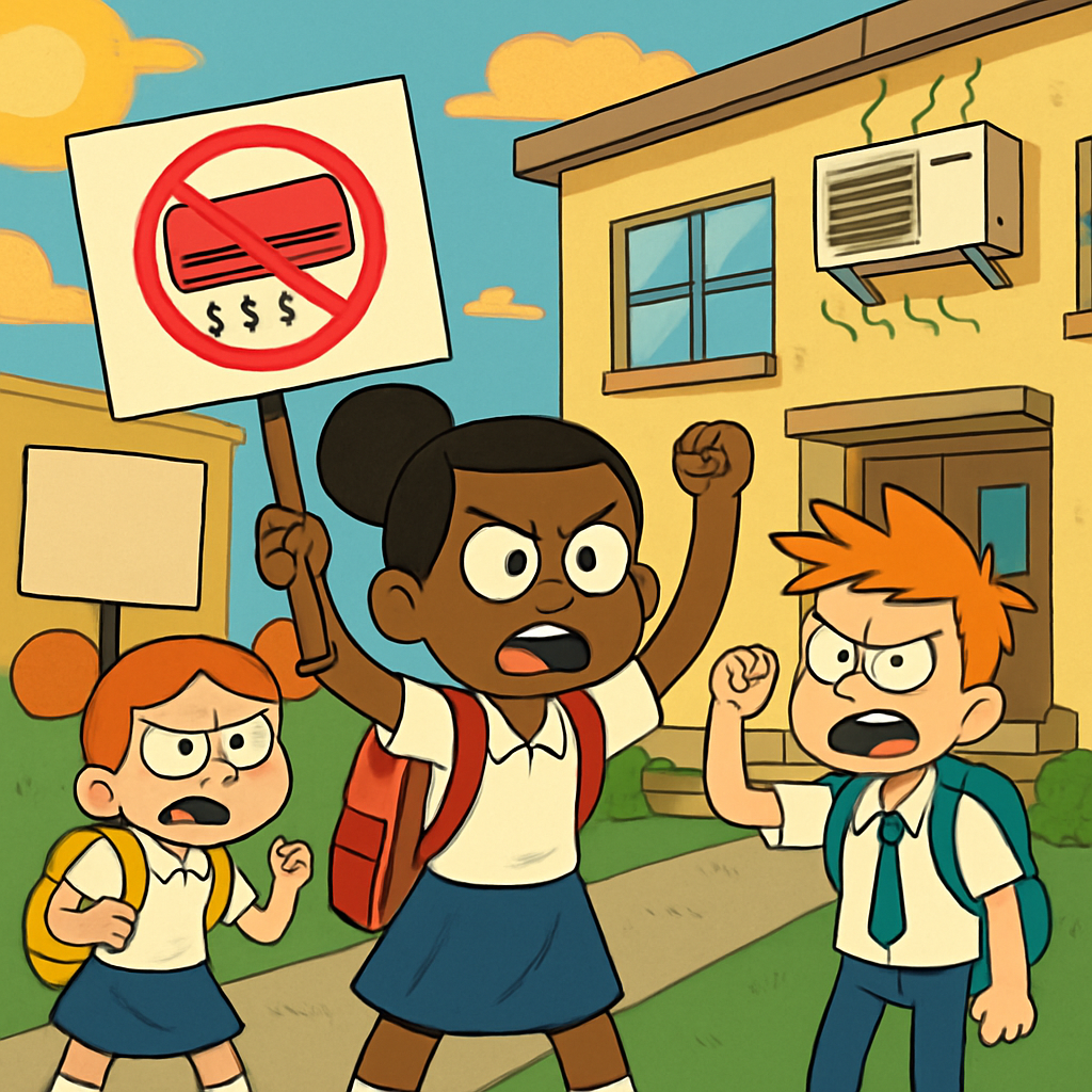 Сегодня ученики выходят на двухчасовую забастовку из-за неработающих кондиционеров и плохой инфраструктуры в школах Кипра.