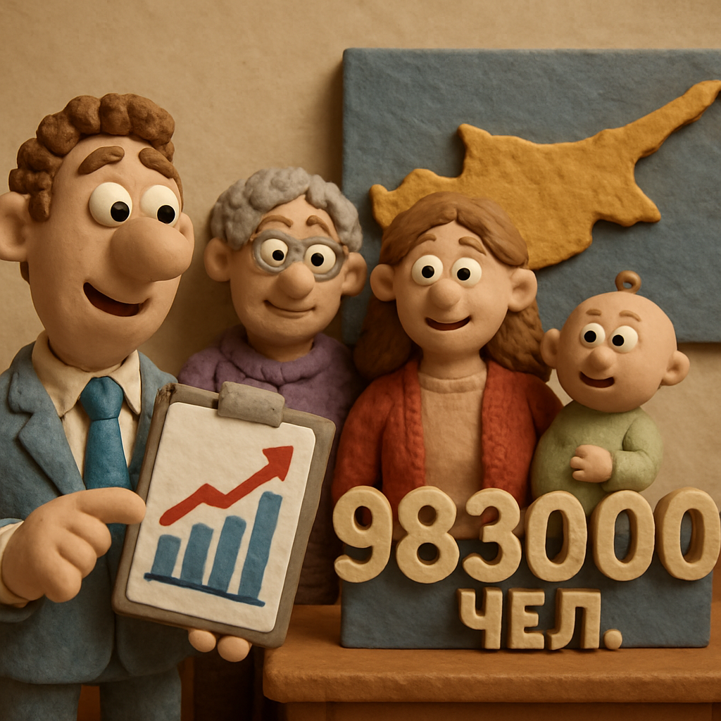 Население Кипра на конец 2024 года составляло 983000 человек, что на 1,7% больше, чем в конце 2023 года.