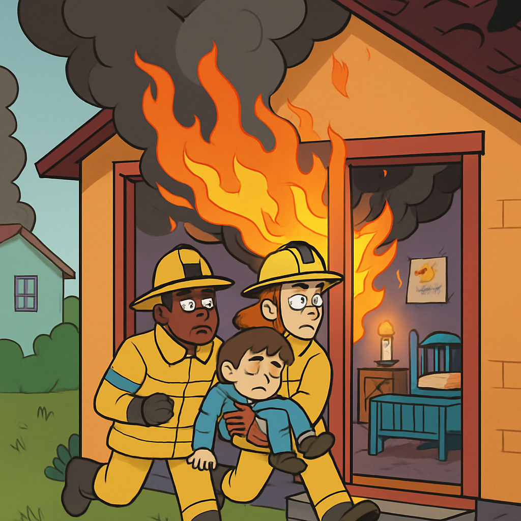 В понедельник в доме в районе Никосии произошел пожар, в результате которого двое жителей были доставлены в больницу.