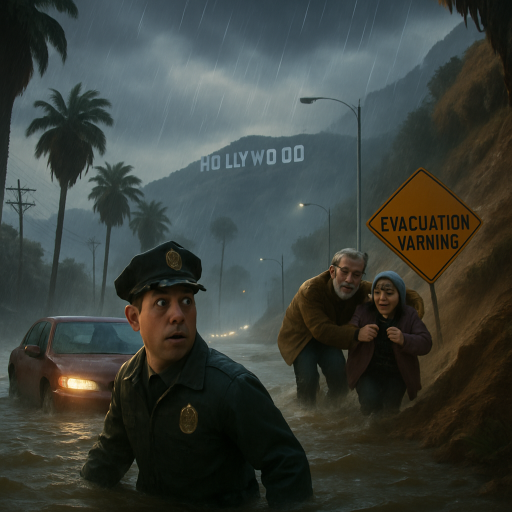 Powerful weather system brought Los Angeles its wettest Christmas in 54 years, killing two people and prompting evacuation warnings in the mountains.