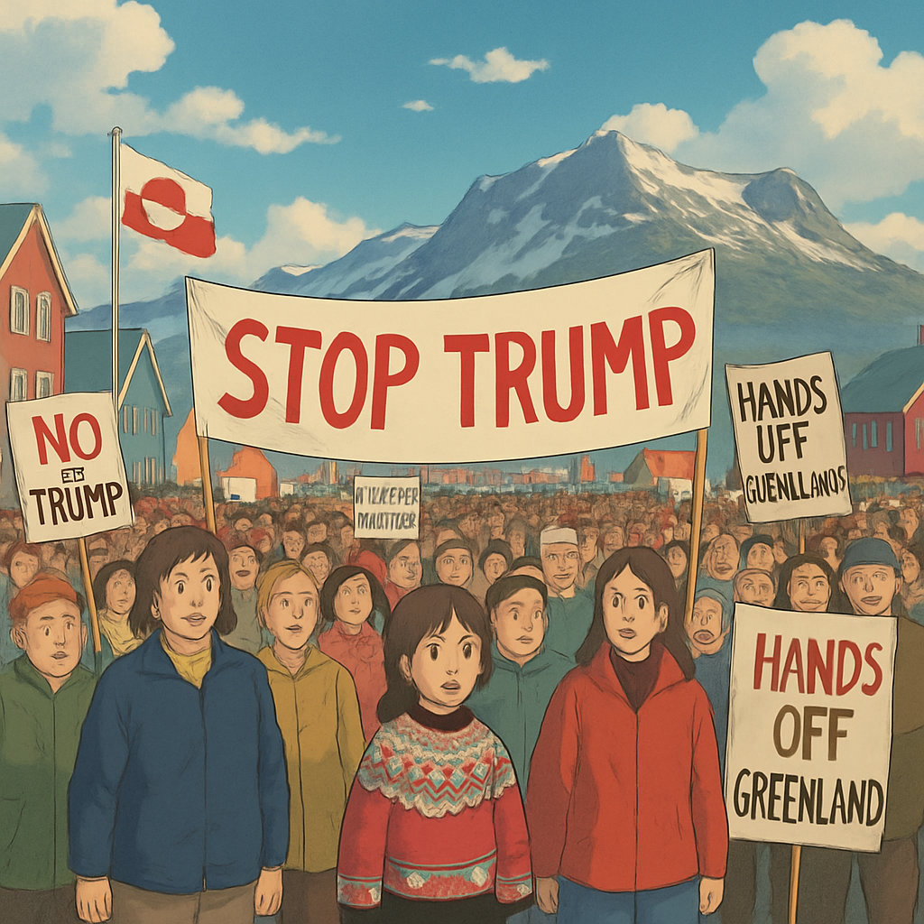 Thousands took to the streets of the Greenlandic capital, Nuuk, to oppose Trump’s intent of taking over the Arctic nation, a self-governing territory under the Danish throne.