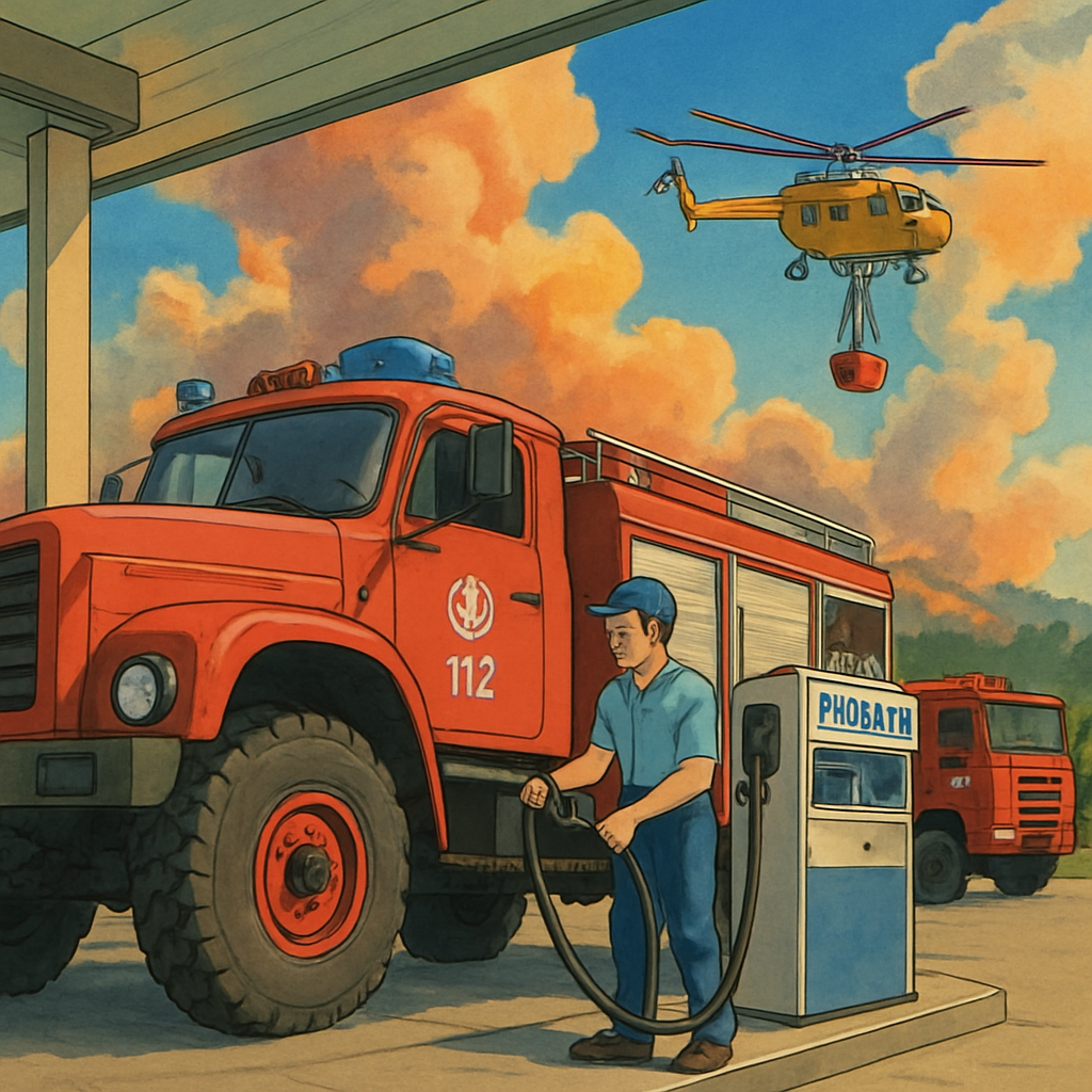 Petrolina предлагает бесплатное топливо для всех воздушных и наземных транспортных средств, участвующих в тушении пожаров на Кипре.