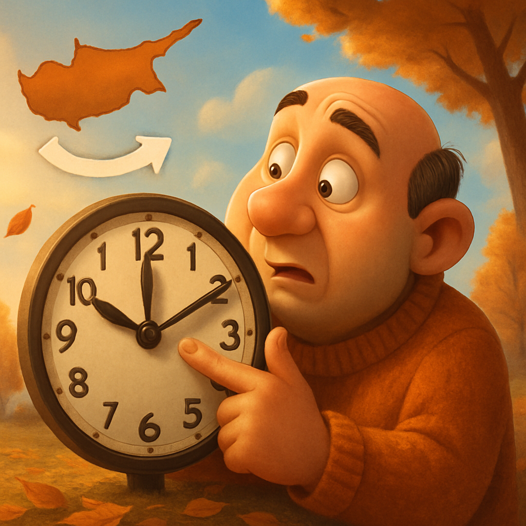 В воскресенье, 26 октября, Кипр переводит время на час назад.