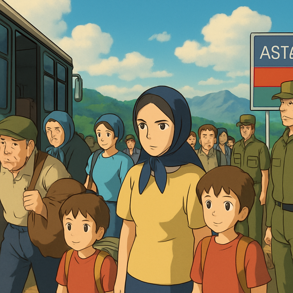 Se estima que al menos 370-400 personas han buscado refugio de manera segura en Azerbaiyán tras cruzar el puesto de control fronterizo de Astara.