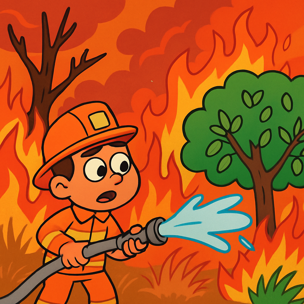 В Пафосе, в районе общины Акурдалия тушат пожар.