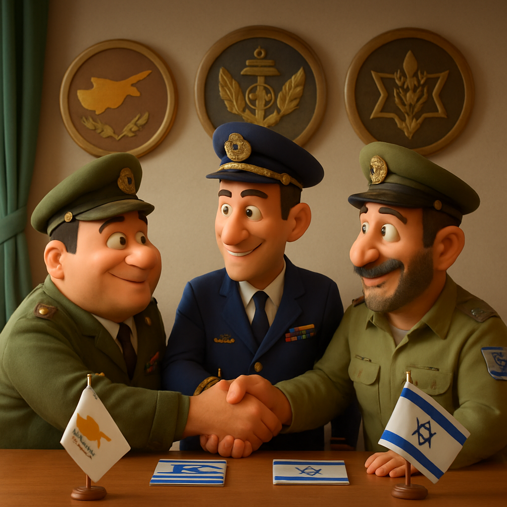 Кипр, Греция и Израиль договорились о дальнейшем укреплении сотрудничества на уровне своих вооруженных сил.