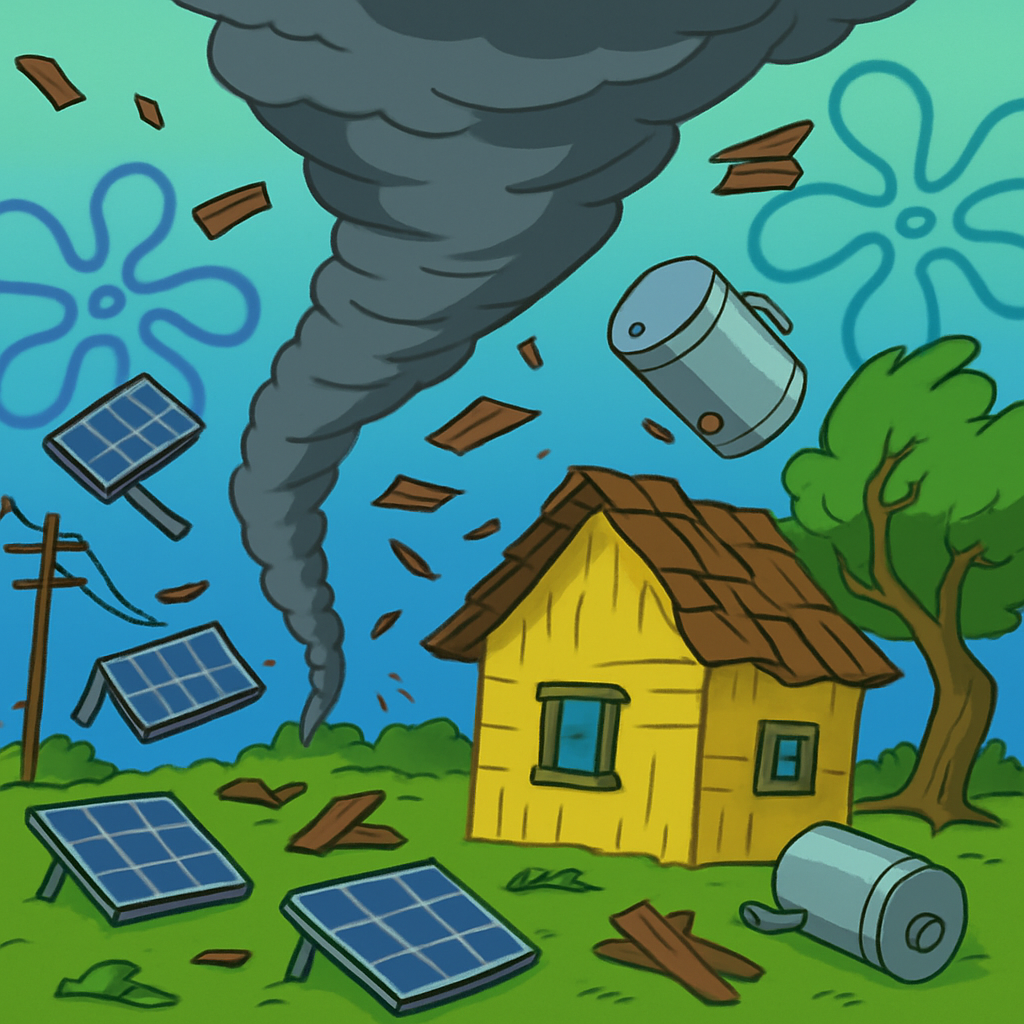 В деревне Авгору в районе Фамагусты зафиксировали торнадо, который вызвал отключение электроэнергии, сорвал крыши, повалил деревья и разрушил множество фотоэлектрических систем и водонагревателей.