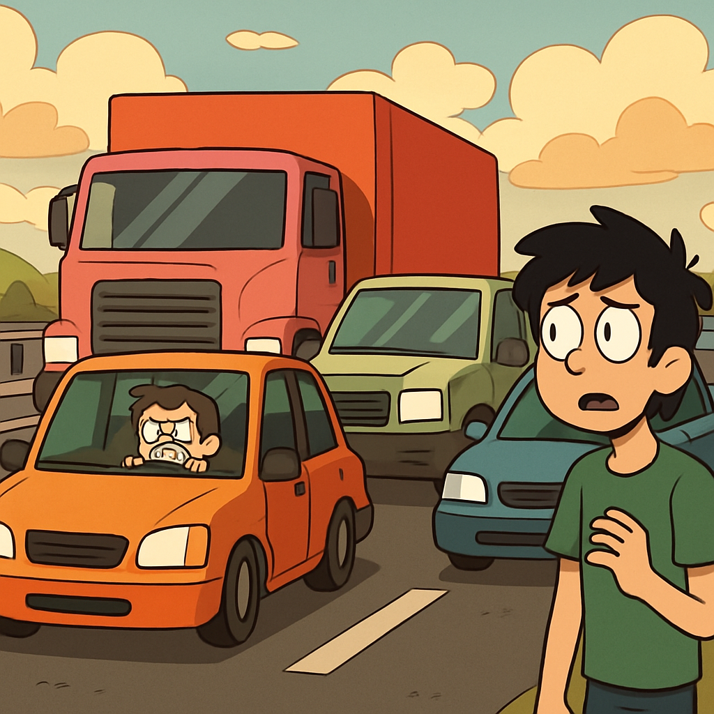 В районе Агиа Фила хайвэй, по словам читателя, движение затруднено.