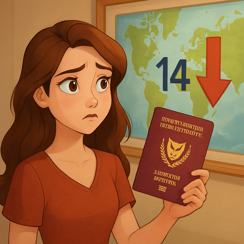 Кипрский паспорт опустился на 14 место в международном индексе паспортов Henley.