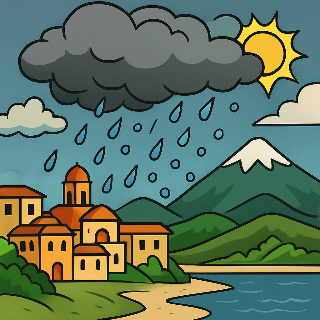 В среду на Кипре преимущественно облачно, местами пройдут дожди, возможен град.