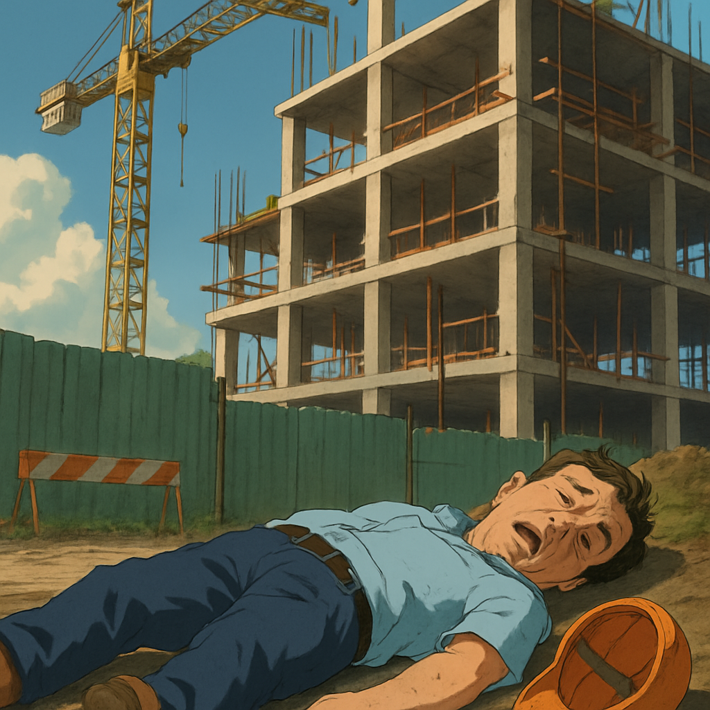 A 43-year-old man died in Nicosia after falling from a height at a construction site.