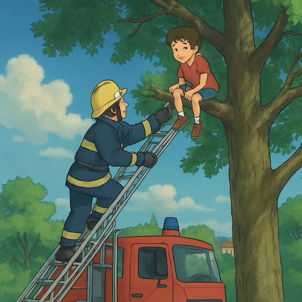 В Никосии пожарная бригада спасла несовершеннолетнего, который залез на дерево на высоту 6 метров и не мог спуститься.