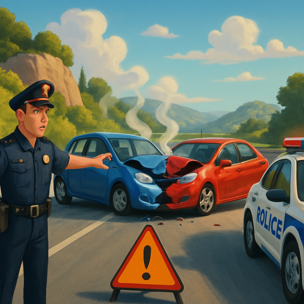 Авария на трассе Лимассол-Пафос привела к закрытию обеих полос в направлении Пафоса, недалеко от Эпископи.