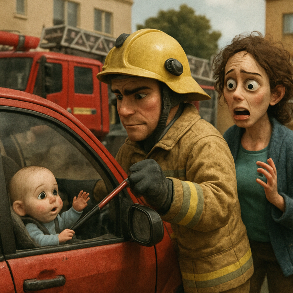 В Пафосе пожарная служба освободила трехмесячного ребенка, запертого в припаркованном автомобиле.