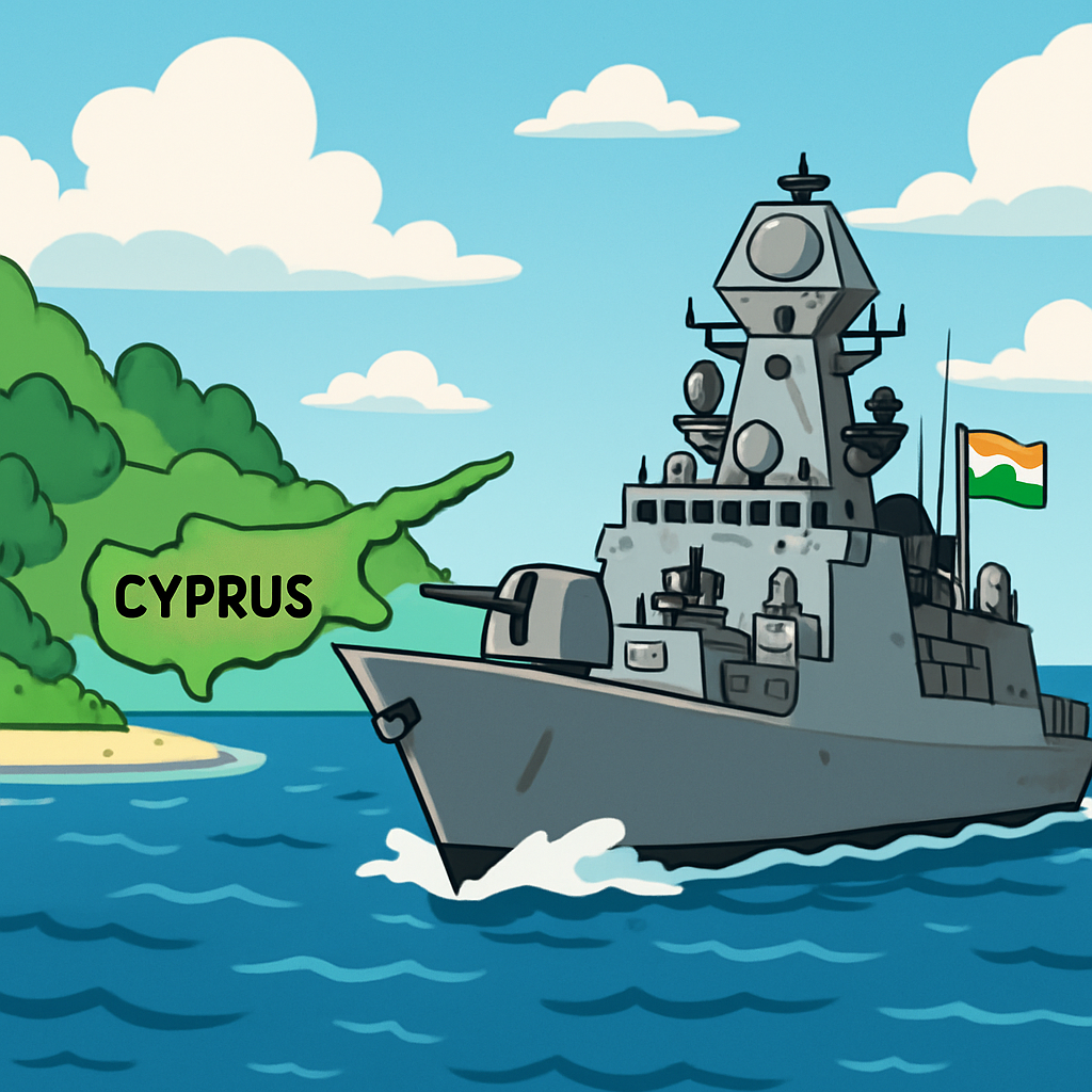 Военный корабль ВМС Индии прибудет на Кипр в воскресенье в рамках усилий по укреплению оборонных связей между двумя странами.
