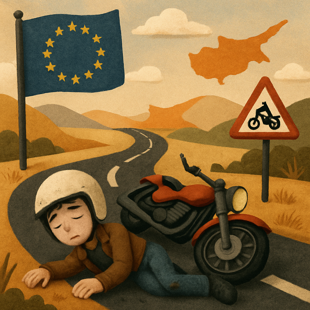 Cyprus ranks 14th in the EU for the number of fatal accidents, with a high proportion of motorcycle crashes and victims aged 18-24 years.