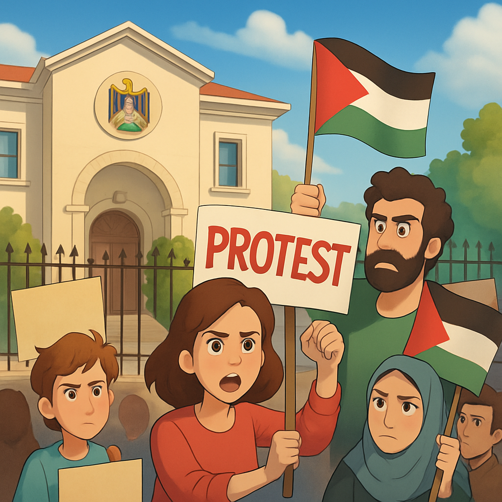 Во вторник с 9:00 до 17:00 у палестинского посольства в Никосии пройдет акция протеста.