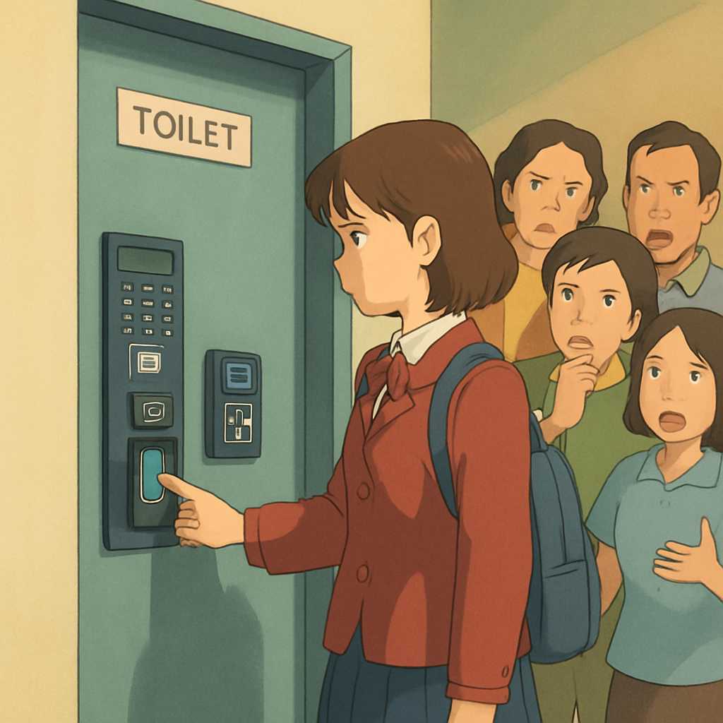 In Nicosia, a school installed a system for accessing toilets using a code, card, or fingerprint, which provoked a strong reaction from parents and students.