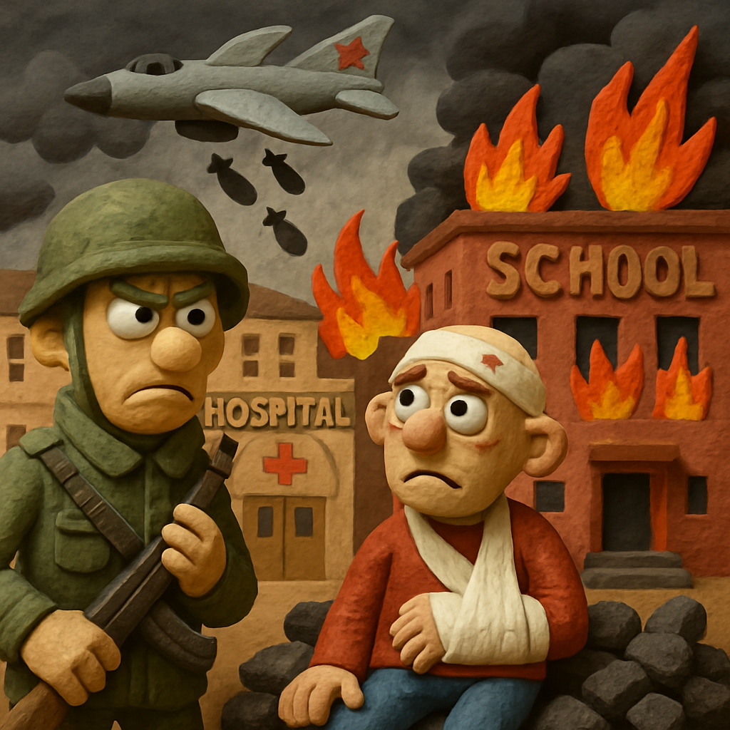 One of Russia's goals, in addition to persecuting its own citizens, "is territorial expansion, mass murder and attacks on civilian targets, including hospitals and schools," the Polish president said.