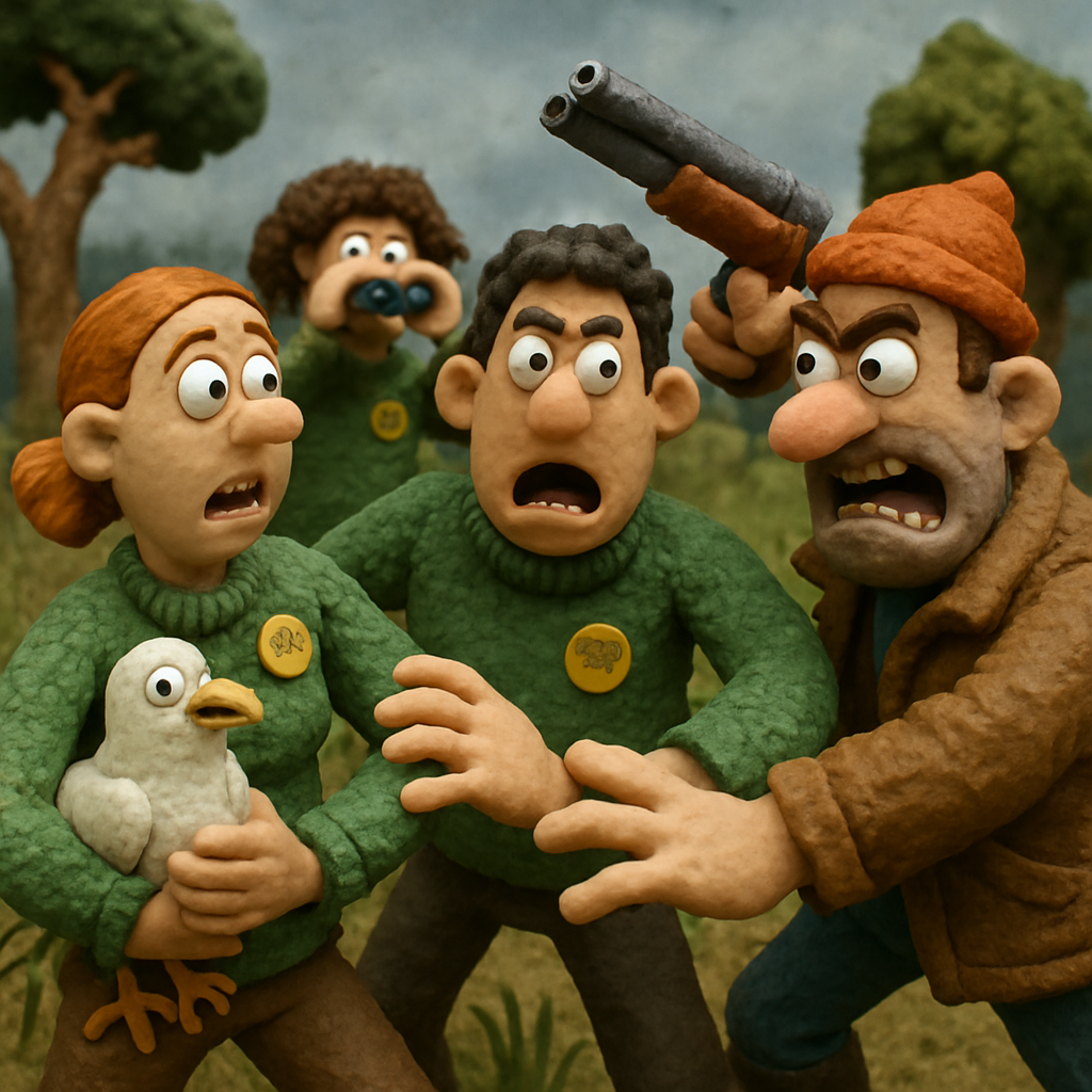 Волонтеры, которые сегодня проводили акцию в защиту птиц в Марони, сообщили, что на них напал местный браконьер.