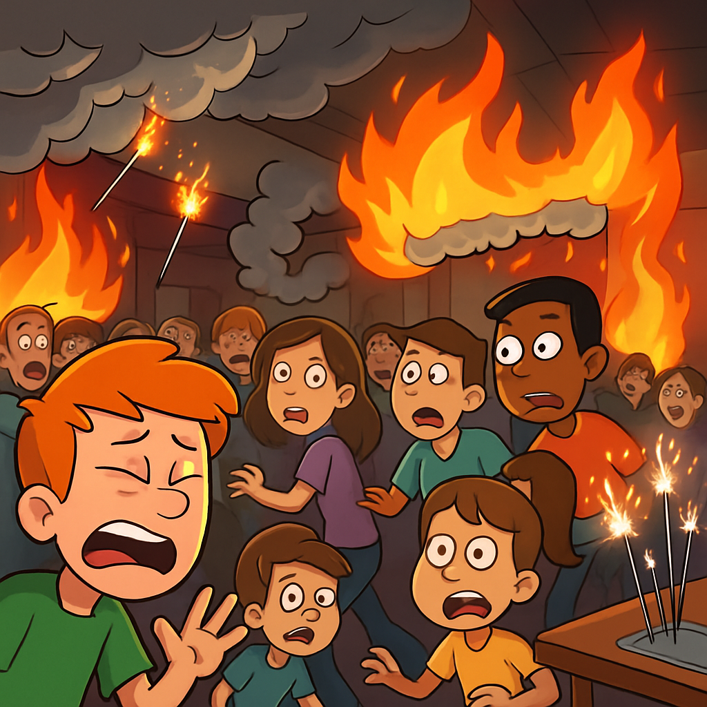 The blaze, likely from sparklers igniting foam, killed 41 and injured 116, mostly teenagers.