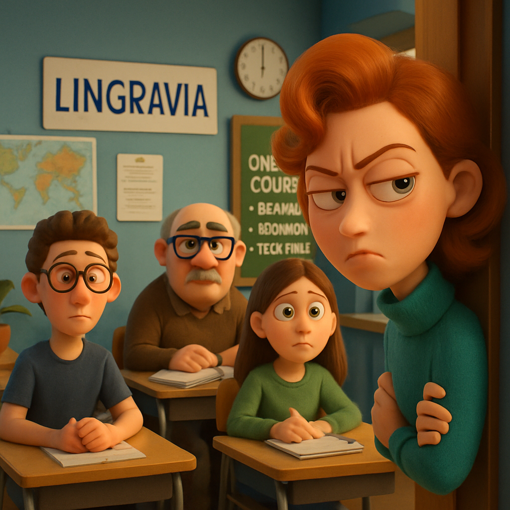 Suspiciously small groups have been noticed in the Lingravia language school.
