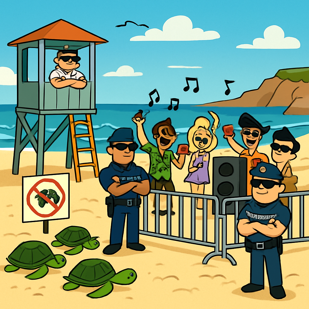 На охраняемом пляже в Пейе (Пафос) прошла частная вечеринка, которую разрешили местные власти, несмотря на запрет экологов.