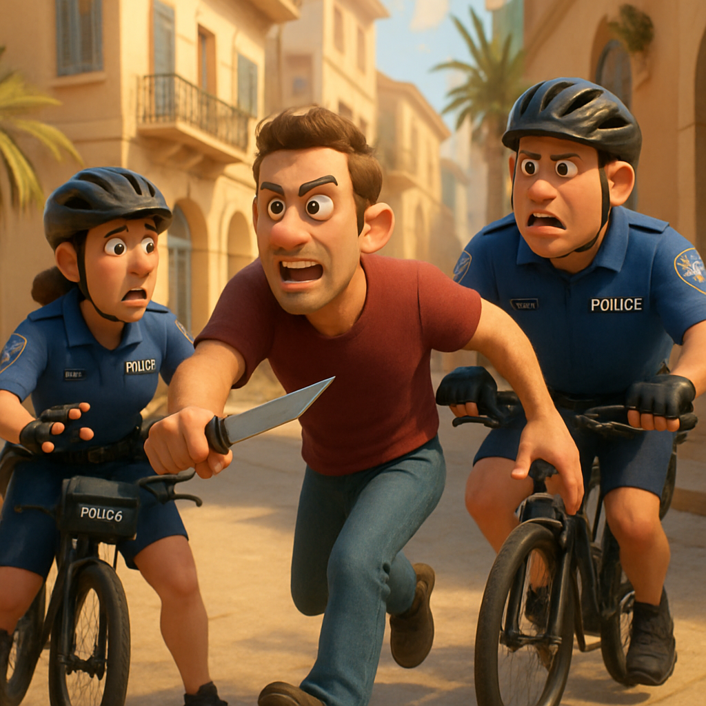 В Лимассоле сотрудники велополиции попытались задержать мужчину по ордеру за неявку в суд.