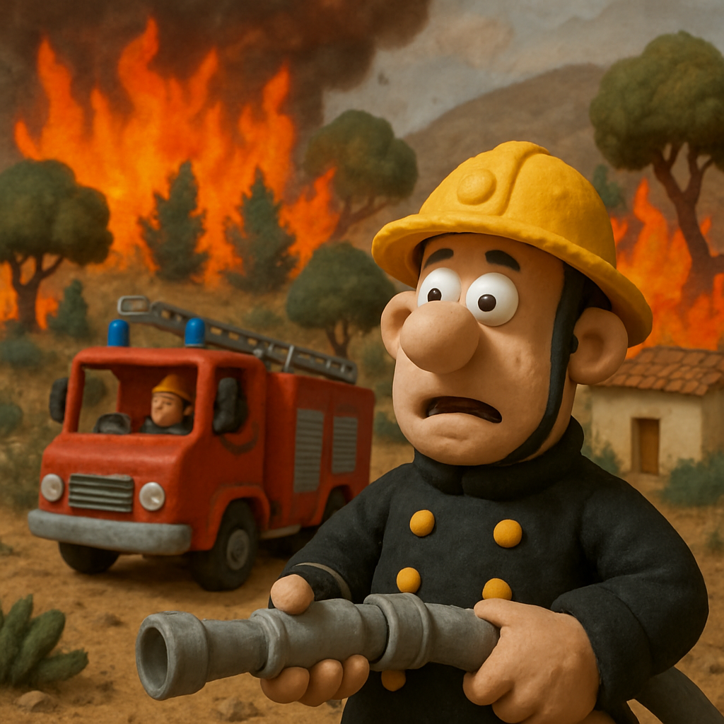 Утром в районе Пафоса разгорелся пожар.