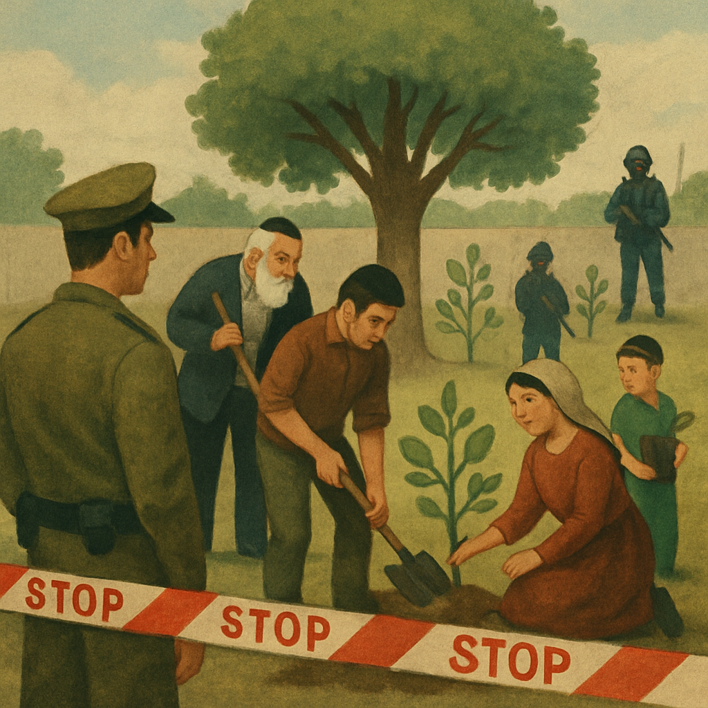 Мероприятие по посадке деревьев, организованное еврейской общиной Кипра в Ларнаке, проходит сегодня в условиях строгих мер безопасности.