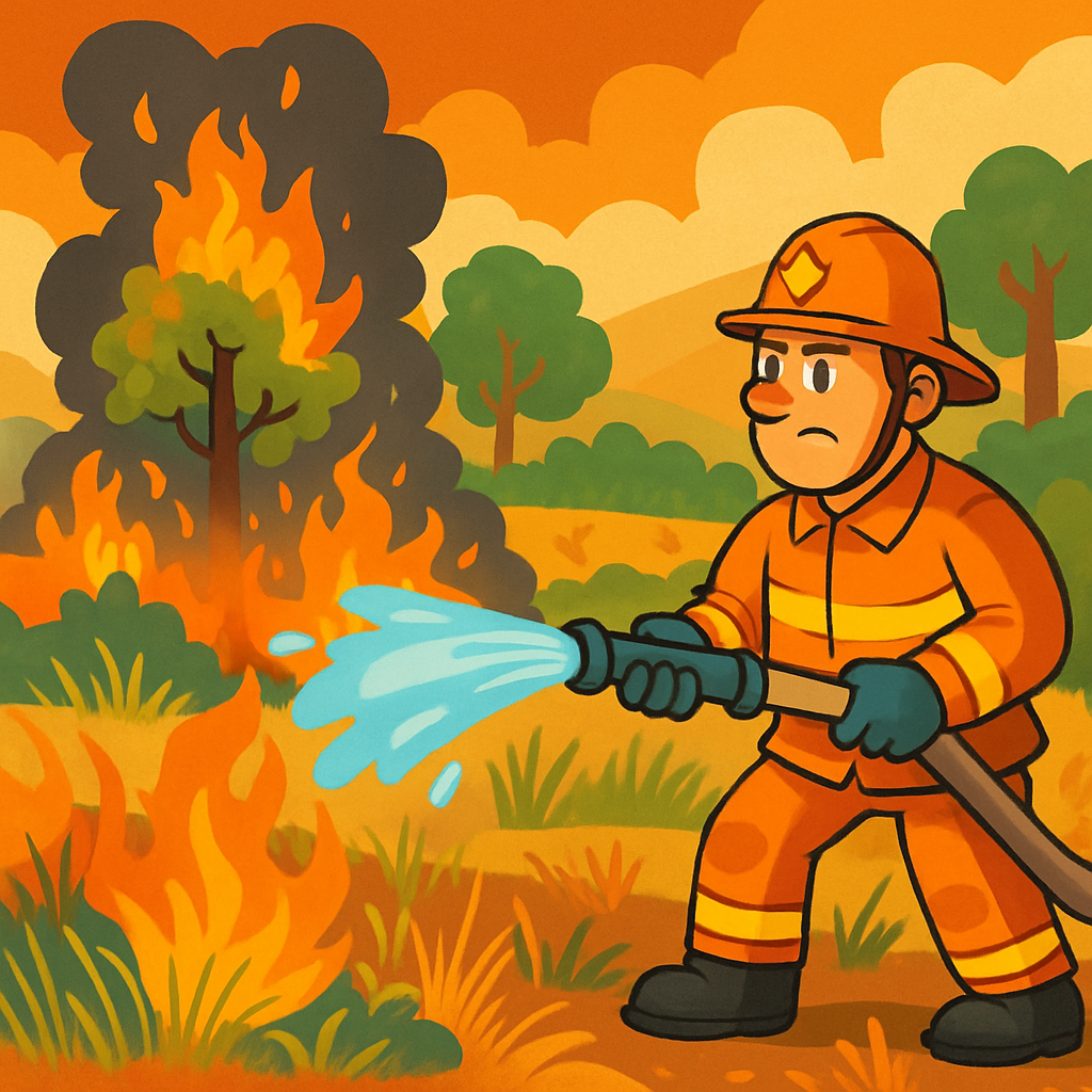 В районе общины Пахна (Лимассол) тушат пожар.