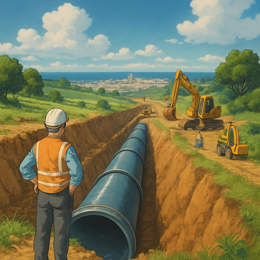 В Лимассоле завершен масштабный проект по прокладке трубопровода, который обеспечит водой западную часть города.