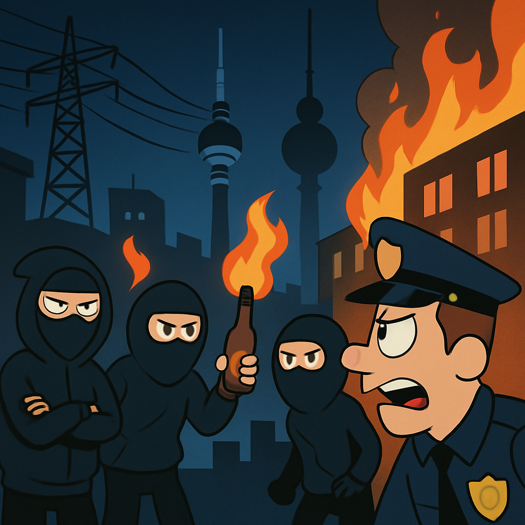 A suspected arson attack has caused a widespread power cut in Berlin since Saturday.