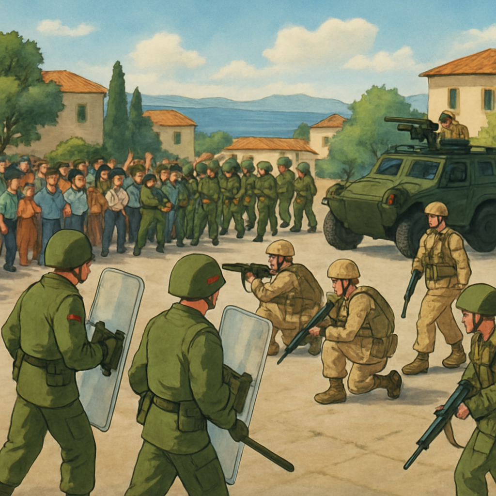 Se llevaron a cabo ejercicios conjuntos de la guardia nacional y el cuerpo de marines de EE.