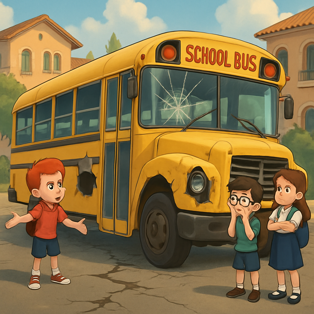 На Кипре школьники повредили автобус, перевозящий учеников из Афиену в Никосию и нанесли ущерб в 15 тыс.